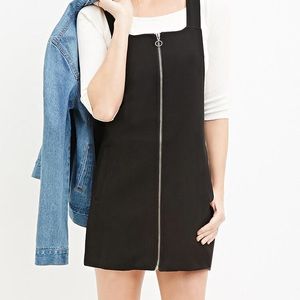 Black forever 21 zip up dress